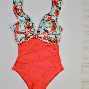 NWOT One Piece Ruffle Swimsuit